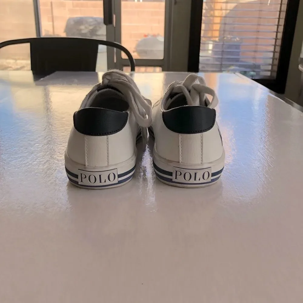 POLO by Ralph Lauren Kids white Leather Sneakers 3